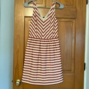 LOFT Red Stripes Dress